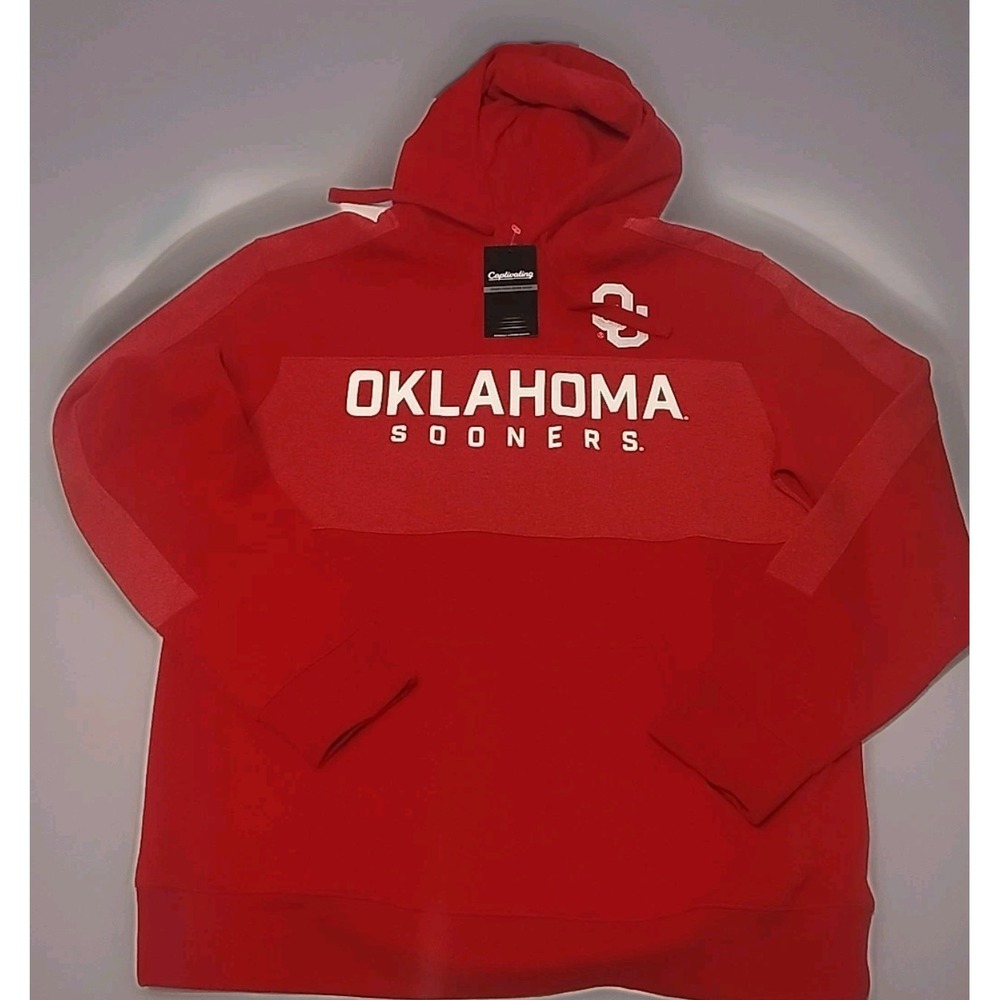 OU Oklahoma‎ Sooners Hoodie Red Pullover Sweatshirt Size M Captivating Brand A2